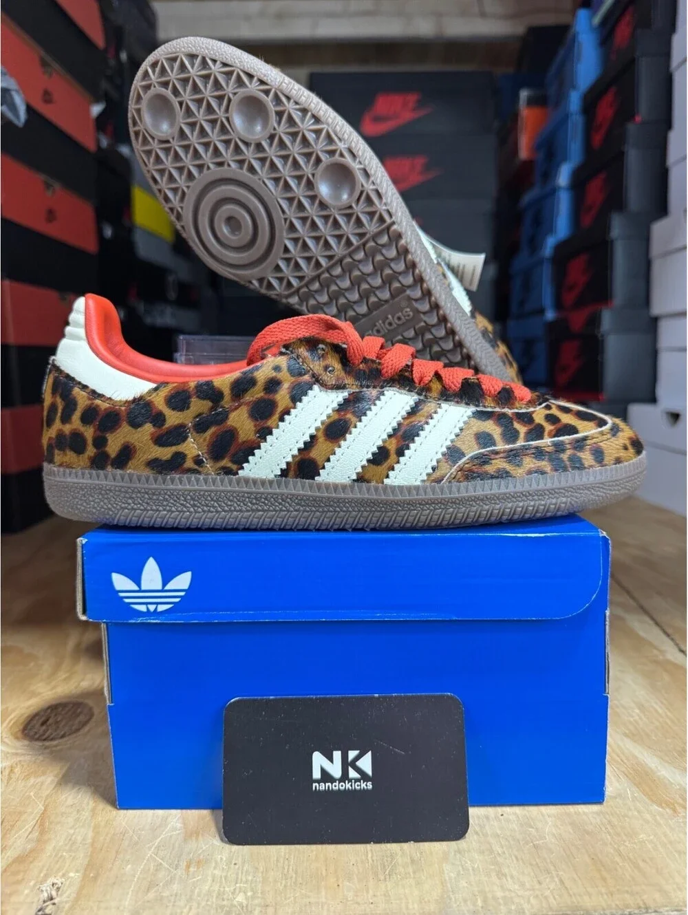 adidas Samba OG 'Cheetah Pack - Preloved Red' JI2734 BRAND NEW WOMENS SZ 7